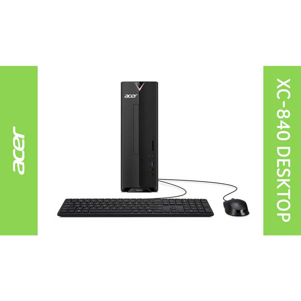 Acer Aspire XC 840 Desktop PC - Intel Pentium Silver Processor, 8GB RAM, 256GB SSD | Fast & Reliable Home & Office Computer for Work, Study & Entertainment