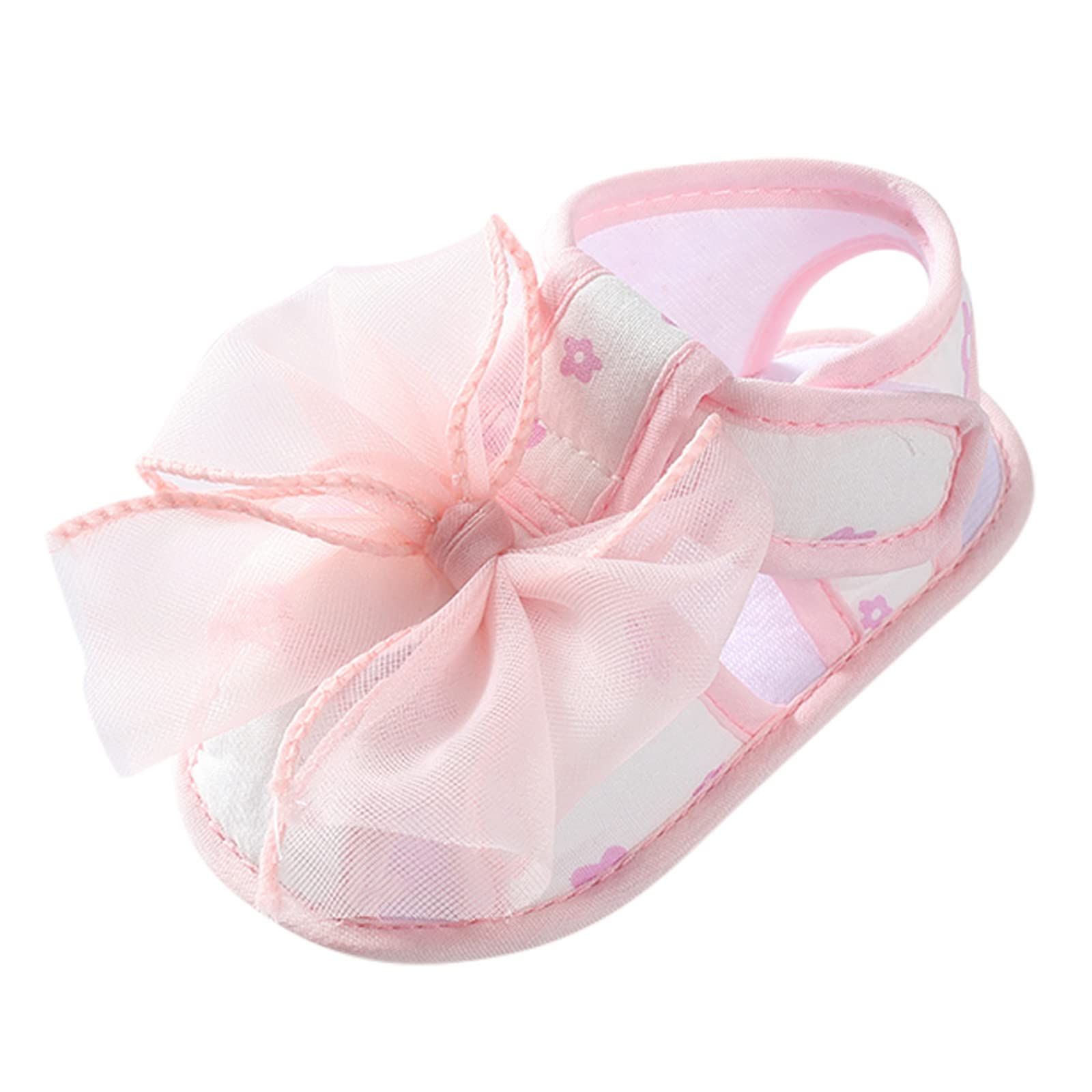 Soft Toddler Shoes for Baby Girls - Princess Bow Sandals for Walking & Play