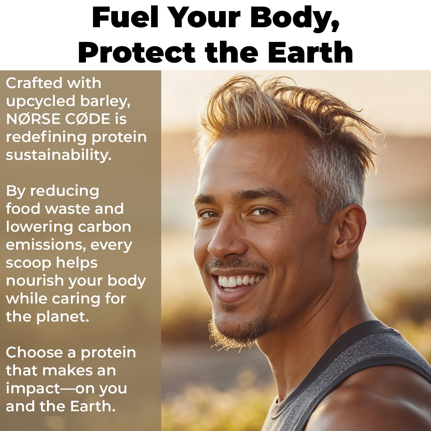 Plant-Based Chocolate Protein Powder - 20g Vegan Protein, Keto-Friendly, Dairy-Free, Low Sugar, High Fiber with Upcycled Barley, Rice & Pea Protein - 1.39lb (14 Servings) - Perfect for Post-Workout Recovery, Smoothies & Healthy Baking
