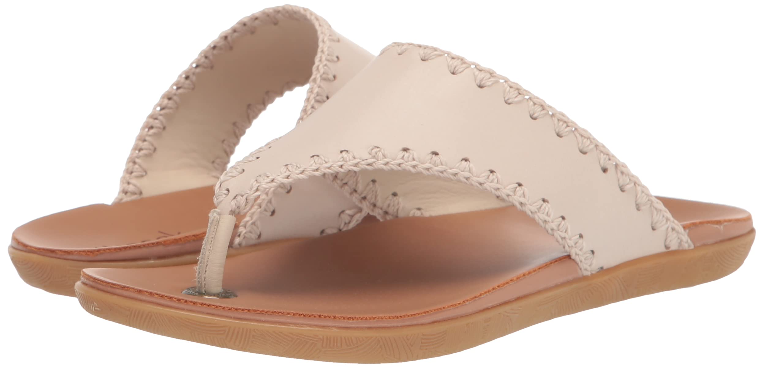 The Sak Women's Shana Thong Crochet Leather Flip Flop Sandals - Comfortable Summer Open Toe Shoes for Beach, Pool & Casual Outings