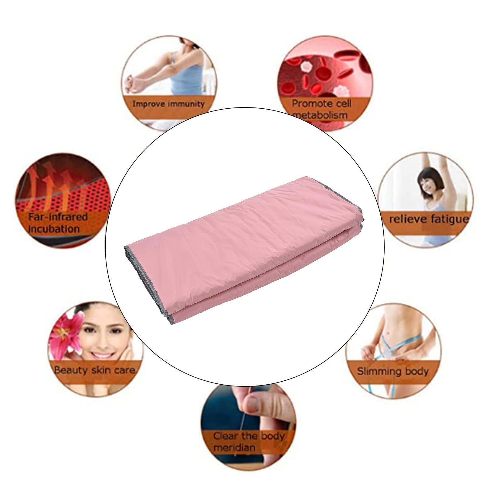 ZZMFORE Infrared Sauna Blanket with Remote Control - Portable Far Infrared Detox Heating Blanket for Home Use, Digital Temperature Control, Perfect for Relaxation & Beauty Therapy