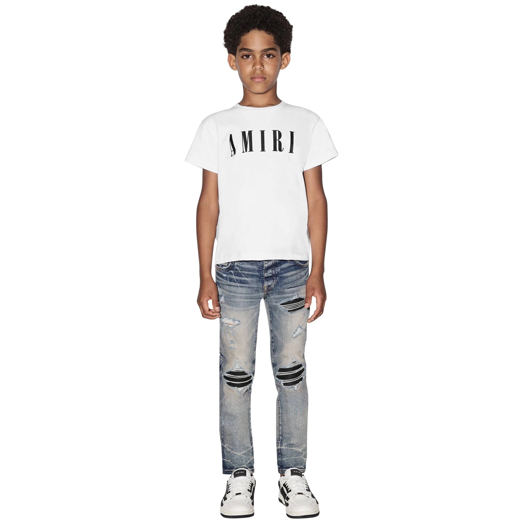 Amiri Kids White T-Shirt for Boys & Girls - Premium Cotton Tee for Casual Wear & Everyday Outfits