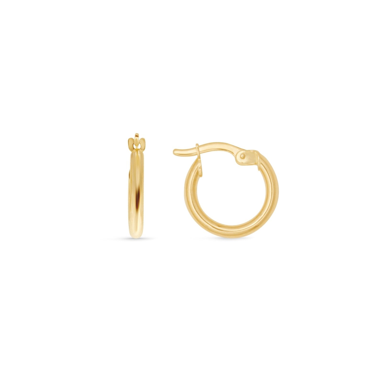 14K Yellow Gold Classic Hoop Earrings for Women - Timeless Everyday Jewelry for Work, Date Night & Special Occasions