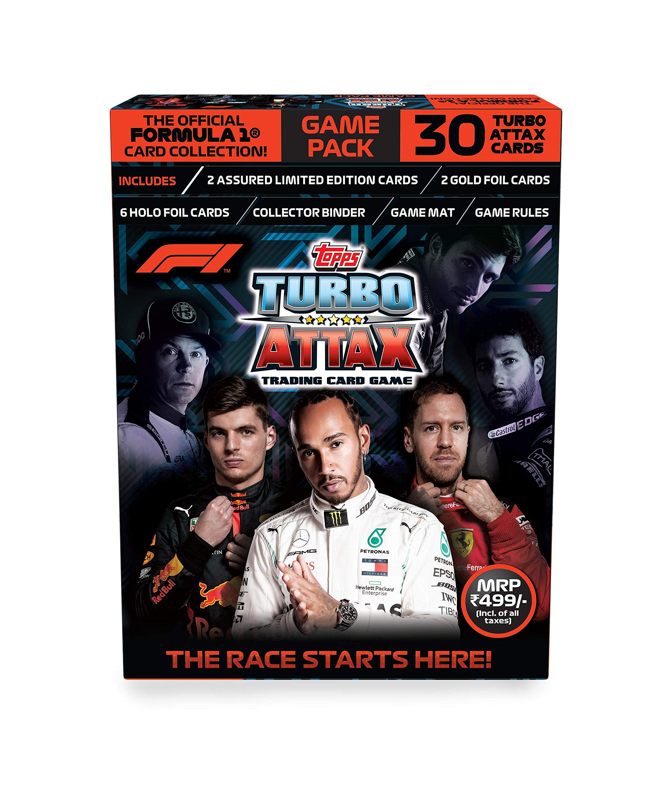 Topps F1 Turbo Attax Trading Card Game Pack - Collectible Formula 1 Racing Cards for Kids & Adults - Perfect for Game Nights, Gifts, and Sports Memorabilia Collections