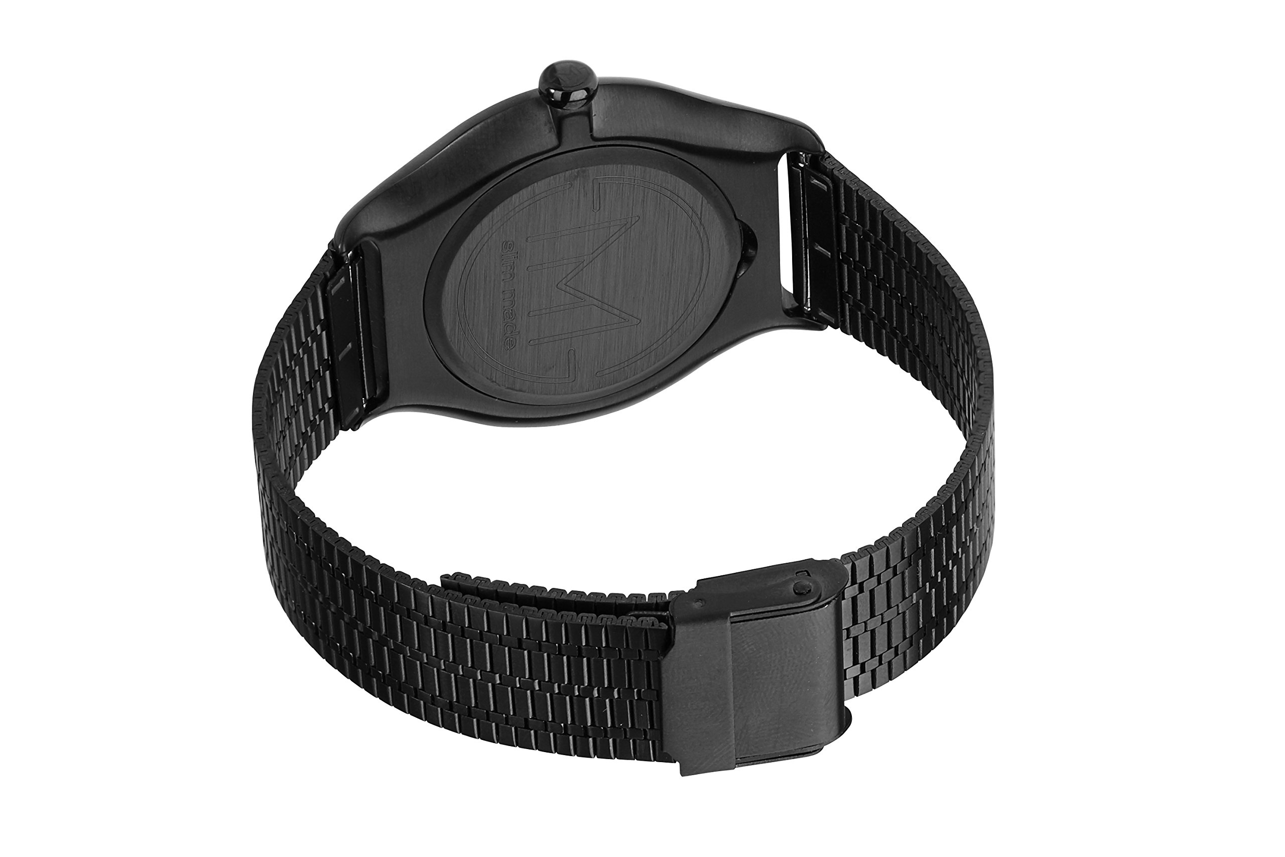 One 07 Ultra Slim Black Unisex Watch - Minimalist Design for Men & Women - Perfect for Everyday Wear, Office & Casual Outfits