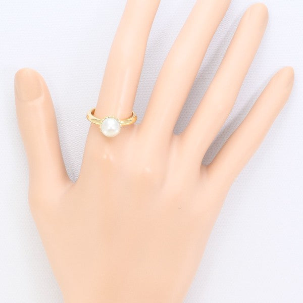 18K Yellow Gold Akoya Pearl Ring for Women - Elegant Japanese Cultured Pearl Jewelry - Perfect for Weddings, Anniversaries & Special Occasions