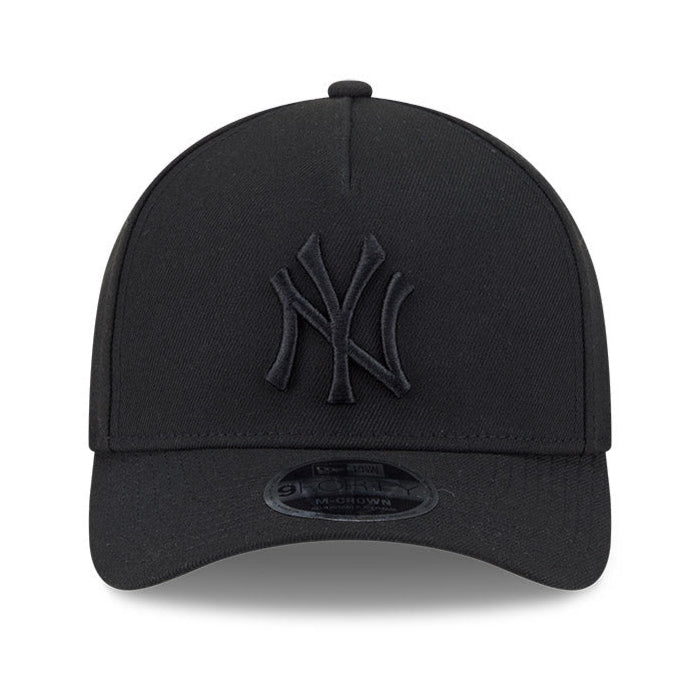 New Era 9Forty MLB New York Yankees Snapback Adjustable Baseball Cap - Black Crown A-Frame Hat for Men & Women | Game Day, Streetwear Fashion, Sports Fan Gift