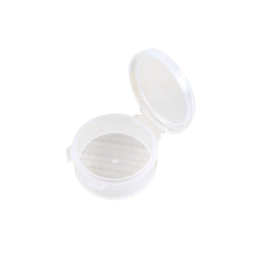 10PCS Mini Clear Round Empty Earplug Storage Containers with Lids - Small Travel Case for Earplugs, Jewelry, Pills & More - Perfect for Home, Office, Travel & Gym Organization