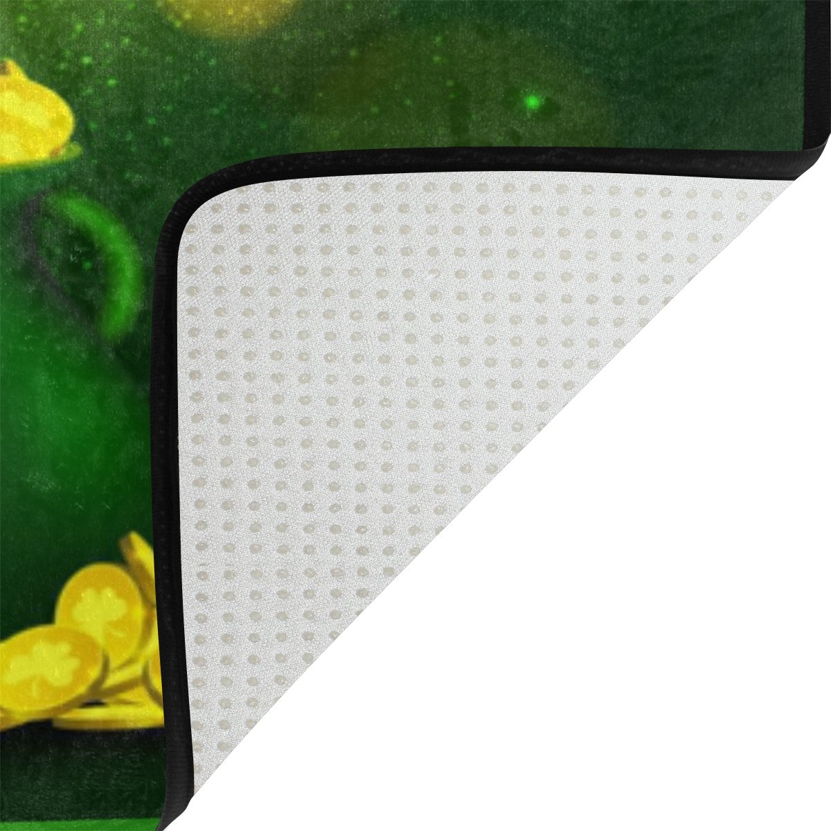 ALAZA St. Patrick's Day Leprechaun Hat Clover Printed Foam Rug 20