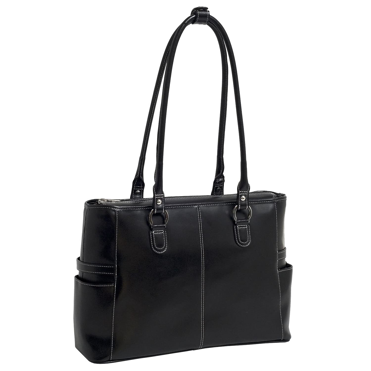 McKlein Willow Springs Genuine Leather 15-inch Laptop Briefcase for Women - Professional Work Bag with Multiple Pockets, Black (Perfect for Business Travel & Office Commute)
