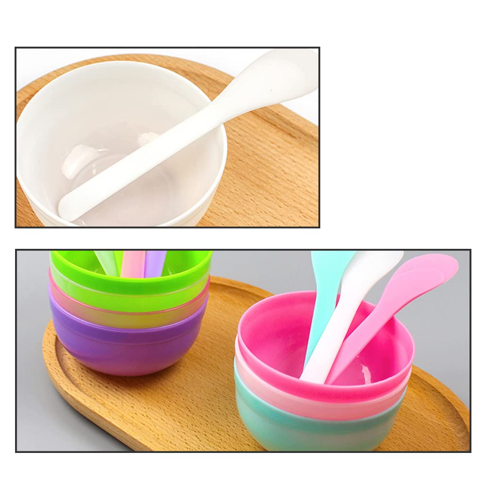 Professional Plastic Facial Mask Mixing Bowl & Spatula Set - Durable Beauty Tools for Women, Ladies & Girls - Perfect for DIY Skincare, Spa Treatments & At-Home Facials