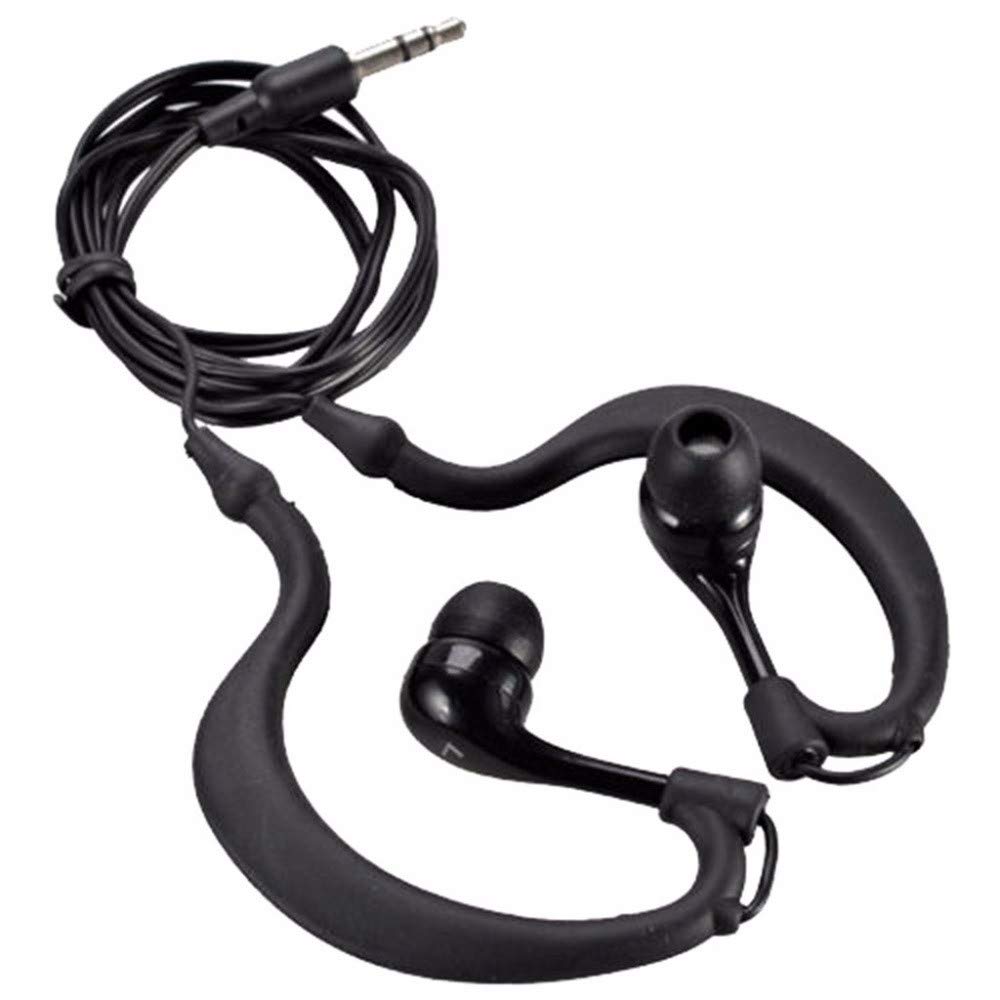Waterproof Sports Wired Earbuds with 3.5mm Jack, Secure Hook Design for Swimming, Diving, Running & Workouts - Compatible with MP3/MP4 Players & Smartphones (Black) - Perfect for Gym, Swimming Pool & Outdoor Activities