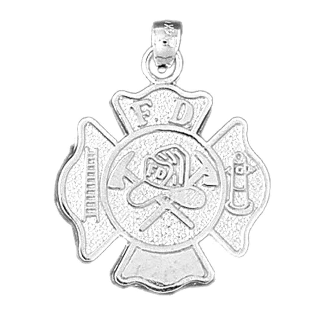925 Sterling Silver Badge Pendant - 30mm Elegant Jewelry for Women | Perfect for Necklaces, Gifts & Special Occasions