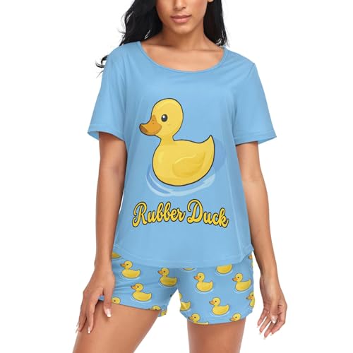 Yellow Ducks Swimming