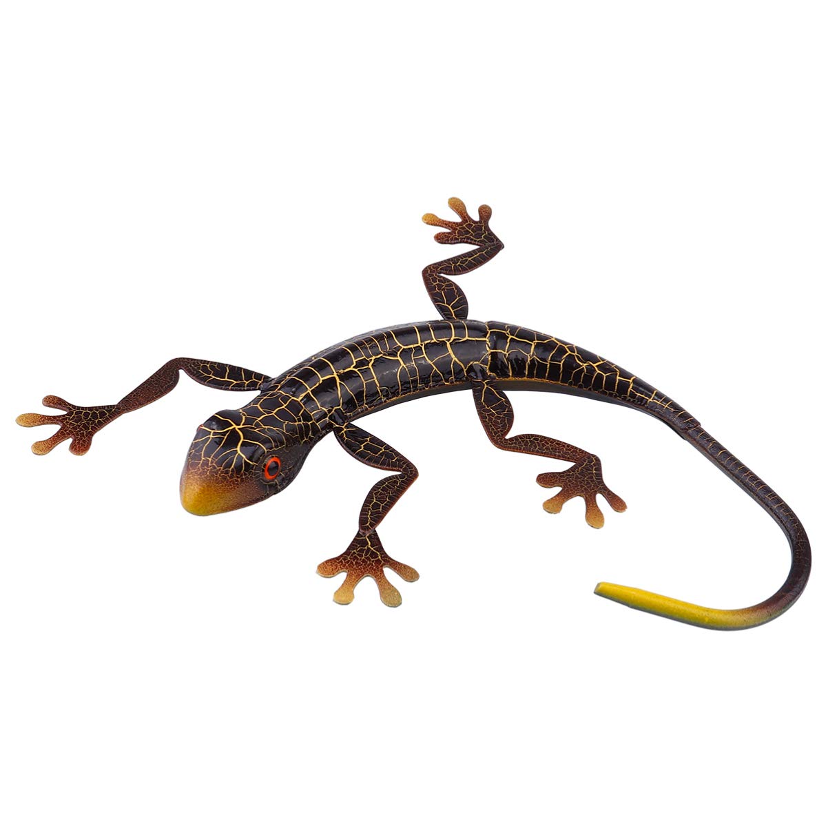 NOLITOY Metal Gecko Wall Art Sculpture - Handcrafted Indoor Outdoor Decor for Living Room, Bedroom, Office & Garden - Unique Home Decoration Gift Idea (Random Design) | Perfect for Boho, Tropical & Nature-Themed Spaces