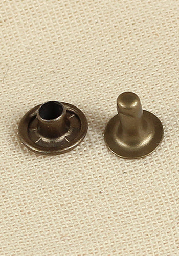 Antique Hollow Rivets Ø9.0 x 7.8mm - Iron & Brass Fasteners for Leather Craft, DIY Jewelry Making, and Vintage Metal Repairs
