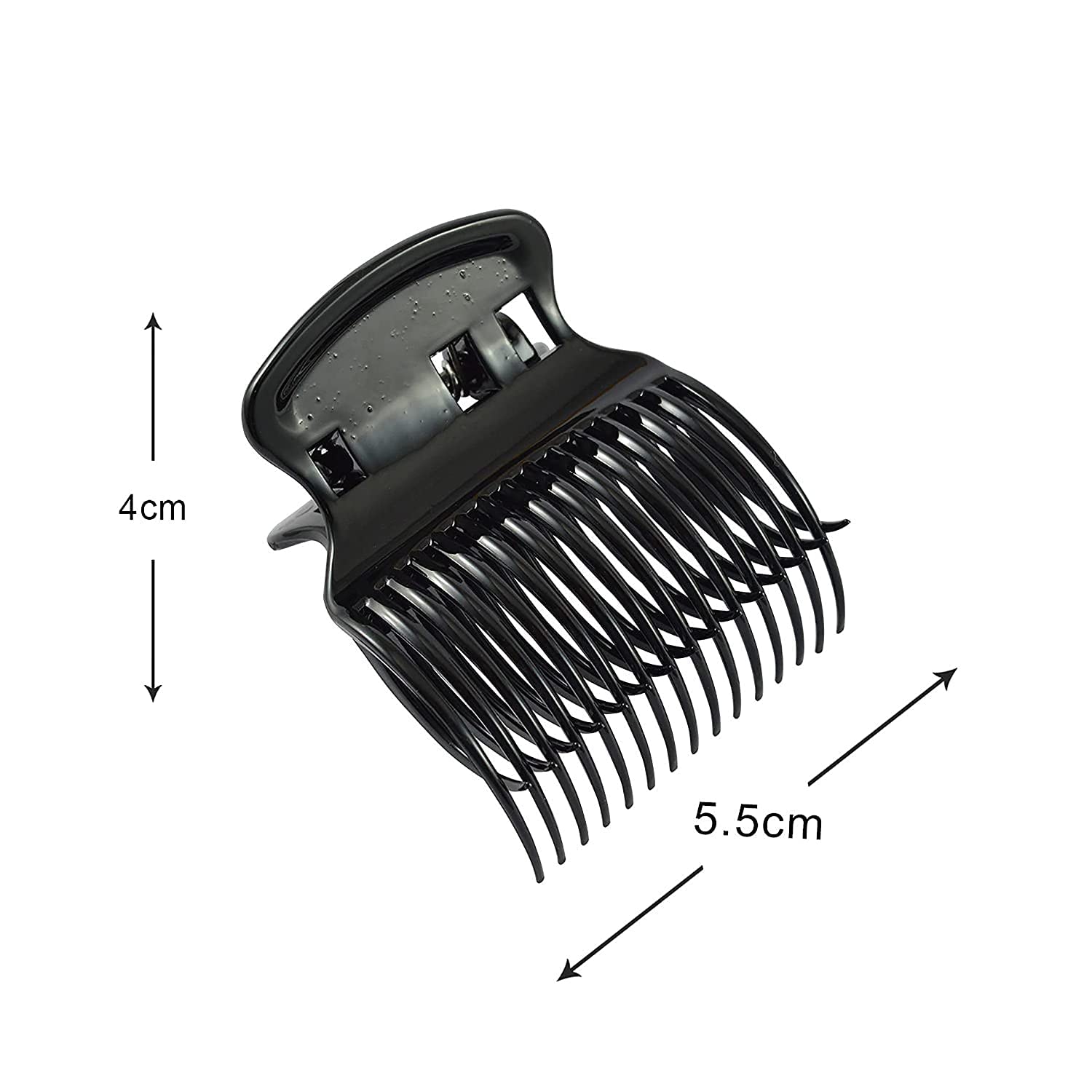 Airclip Narrow Hair Claw Clips for Women - Non-Slip Hair Clutcher with Strong Grip - Perfect for Girls, Teens & Adults (Black, Pack of 3) - Great for Workouts, Office & Everyday Hairstyles