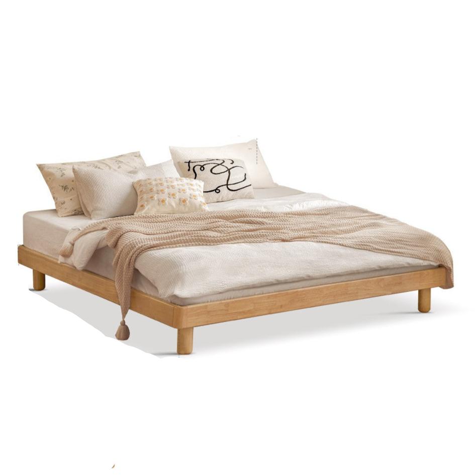 Natural wood color Platform Bed
