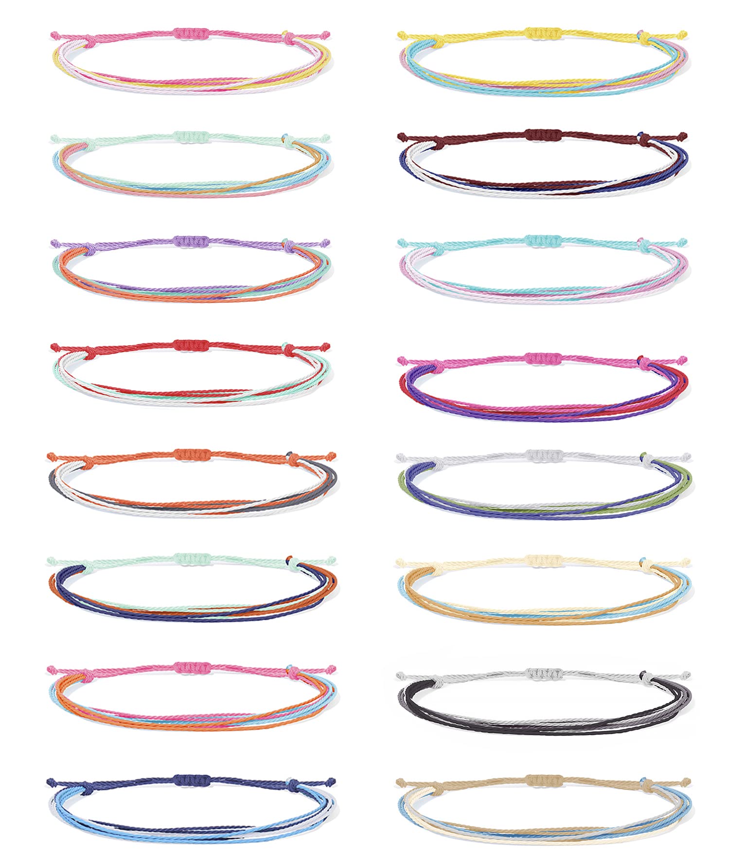 Trendy Adjustable Handmade Braided Friendship Bracelets for Women - Cute Surfer Beach Wave & Ankle Bracelets - Perfect Gifts for Stocking Stuffers & Boho Fashion Accessories | Ideal for Beach Vacations, Music Festivals, and Everyday Boho Chic Style
