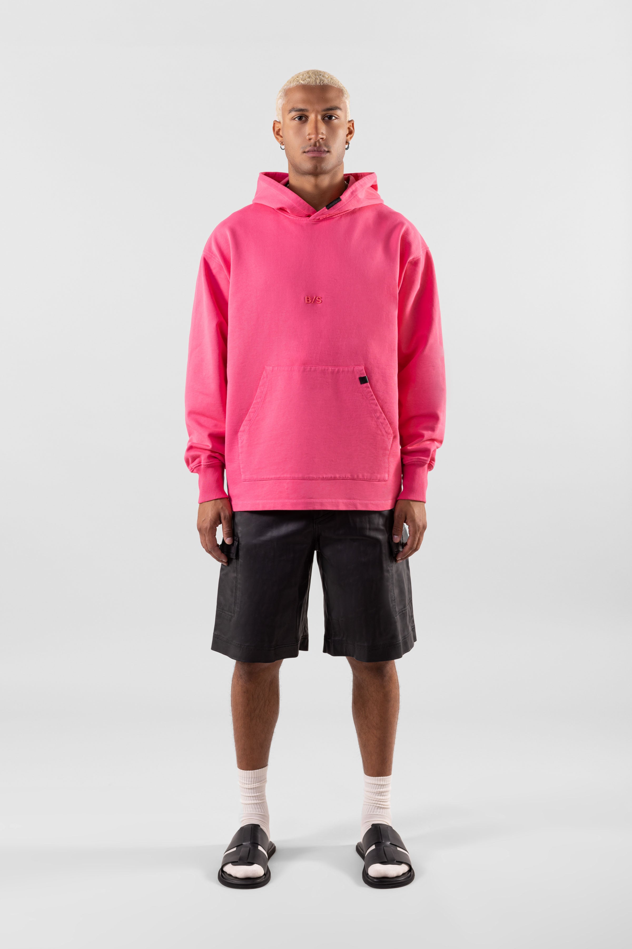 88 Ravers Hoodie - Washed Acid Pink Men's Pullover | Streetwear Fashion for Rave & Festival Outfits