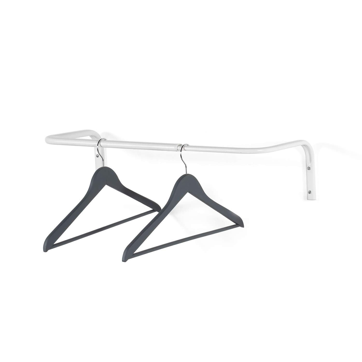 Brightmaison Sofia Adjustable Wall Mount Clothes Rack - Steel Laundry Organizer & Closet Storage Solution for Bedroom, Closet, or Dorm Room Organization