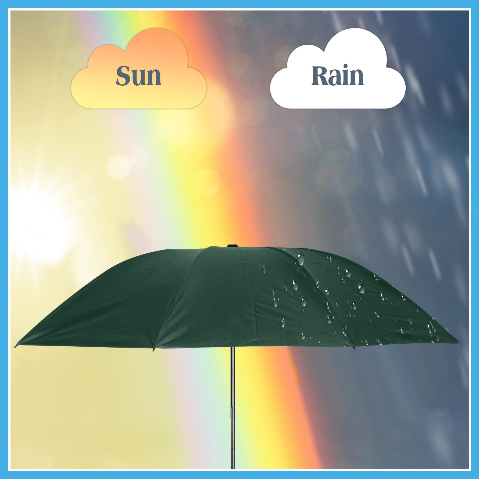 Hillban 12 Pack Windproof Travel Umbrella - Compact Folding Umbrella for Rain, Wind & Sun Protection - Portable Strong Umbrellas for Men, Women, Car, Backpack - Perfect for Travel, Commuting & Outdoor Activities