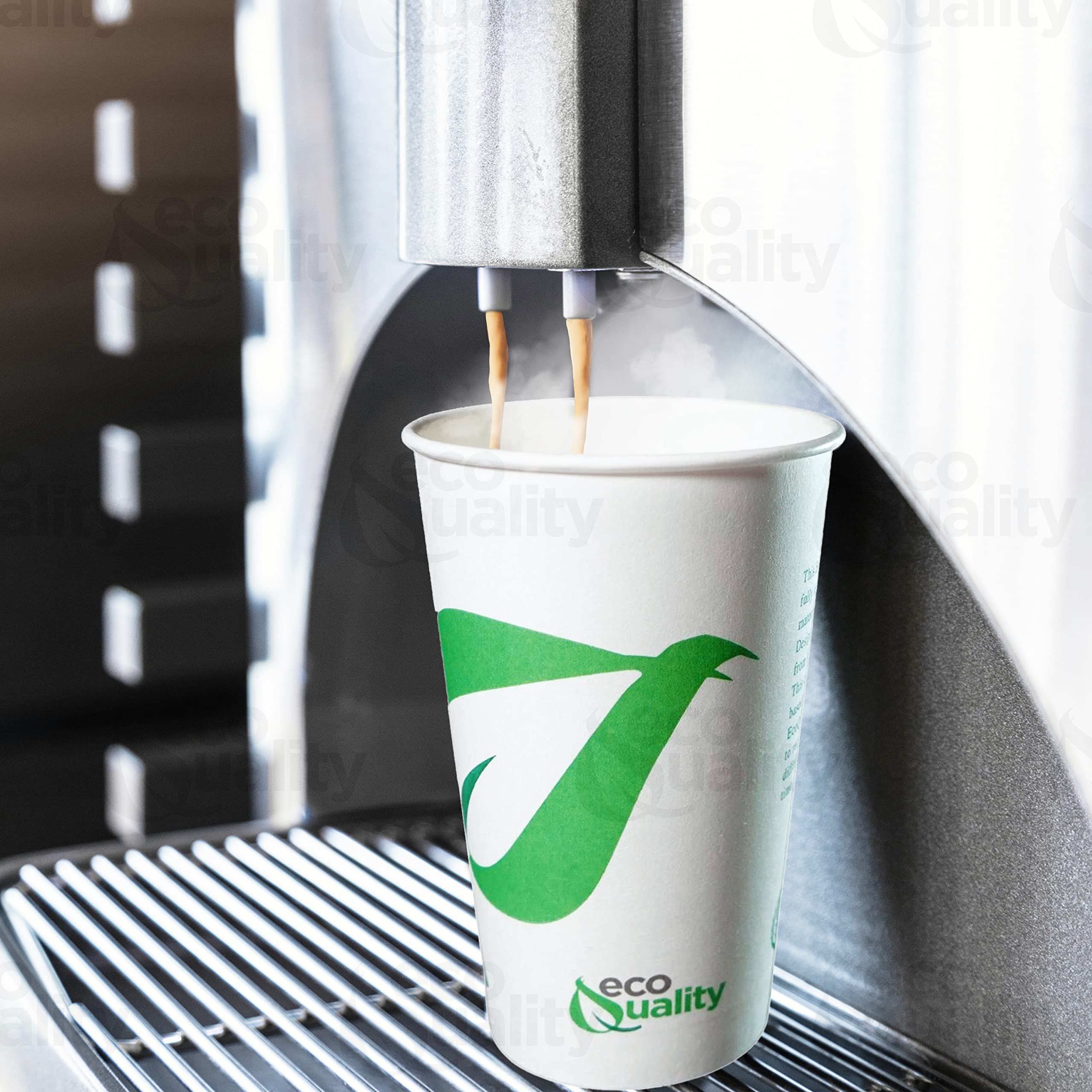 20 oz Biodegradable Compostable Paper Coffee Cups with White Dome Lids & Sleeves - PLA Lined Eco-Friendly Disposable Hot/Cold Drink Cups (250 Pack) - Perfect for Coffee Shops, Offices, Parties and Events