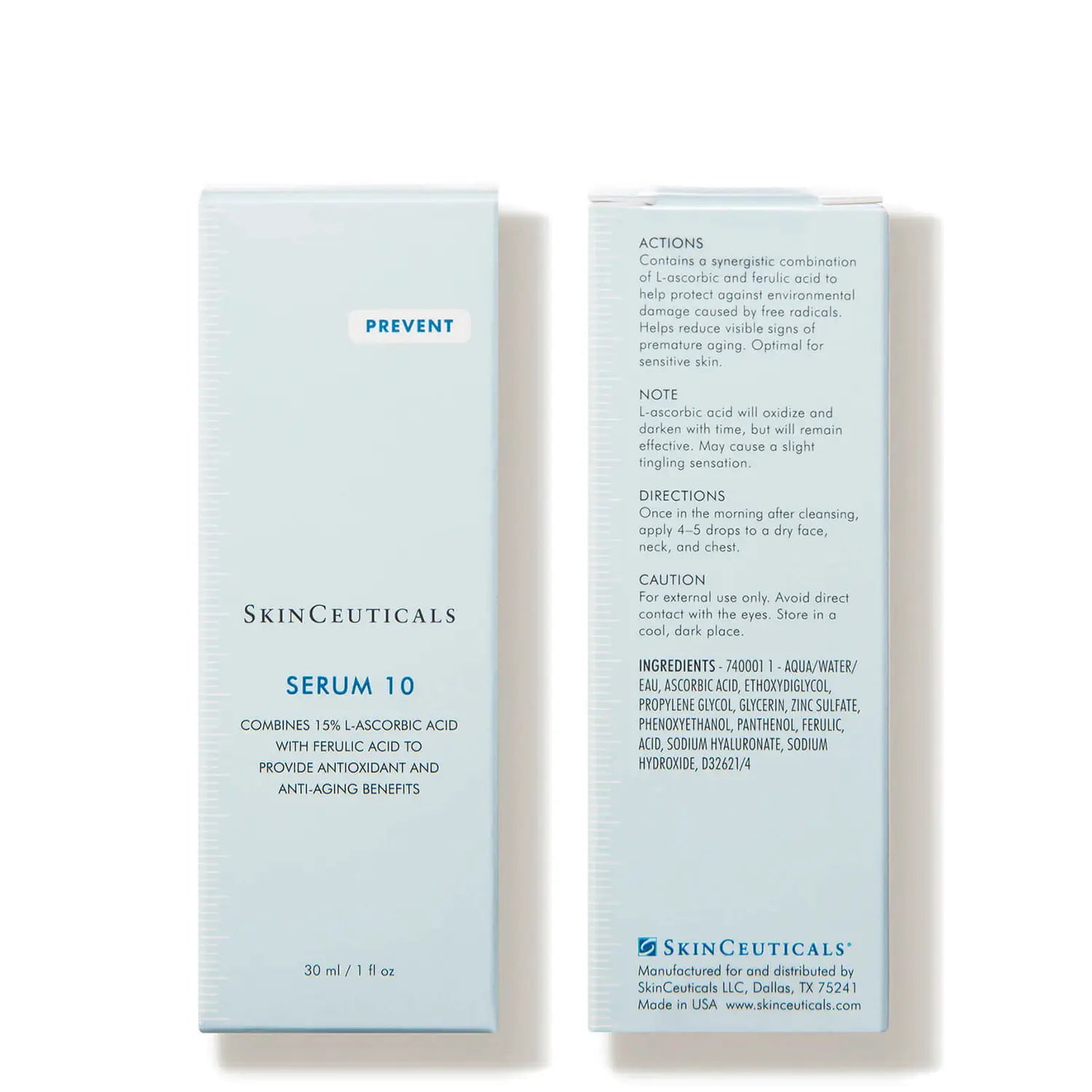 SkinCeuticals Serum 10 AOX+ Antioxidant Vitamin C Face Serum for Brightening & Anti-Aging - Perfect for Daily Skincare Routine & Nighttime Use