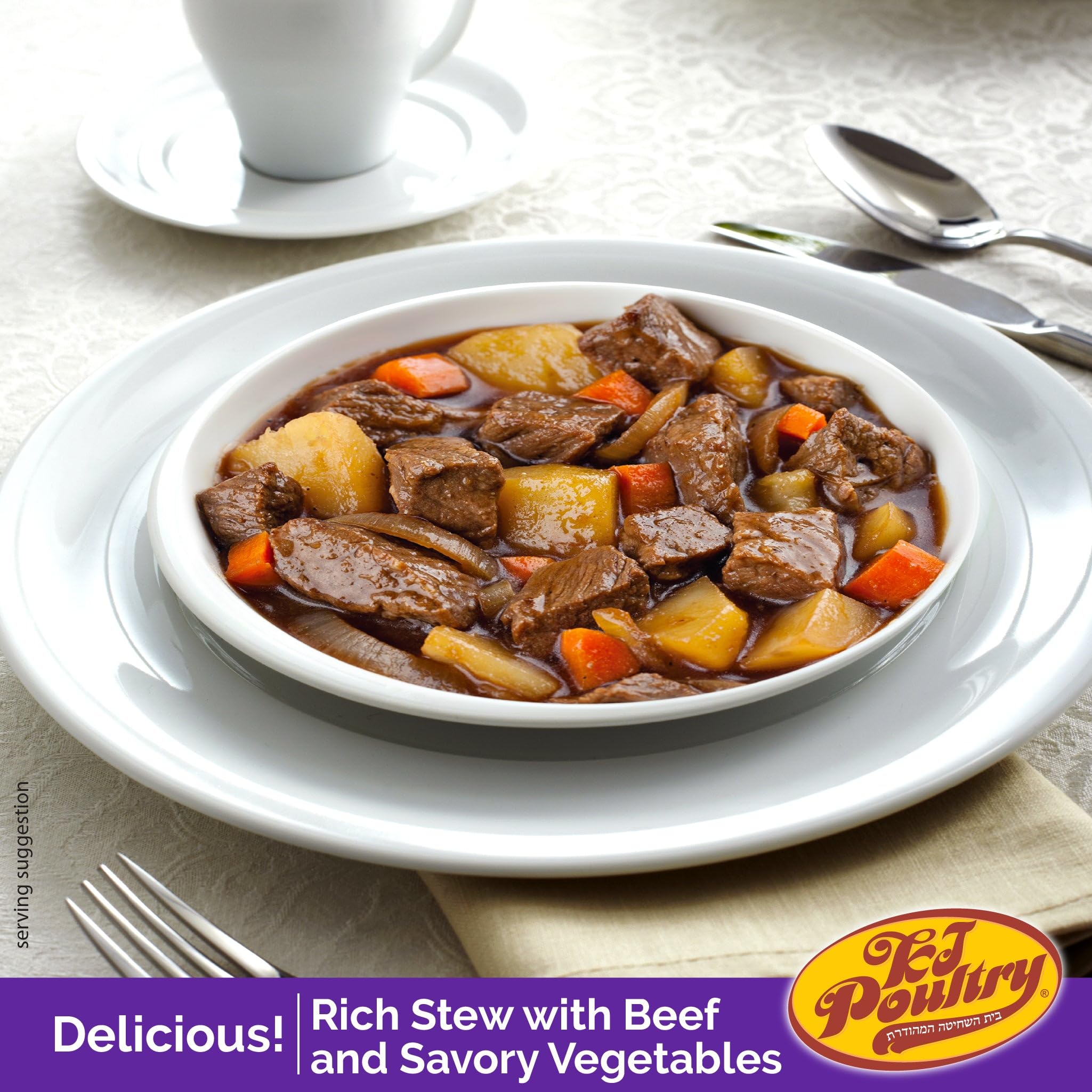 Kosher for Passover Gluten-Free Beef Goulash Stew with Vegetables (12 Pack) - Fully Cooked Shelf-Stable Microwave Meals | Ready-to-Eat Entrees for Travel, Military, Camping & Emergency Food Supply