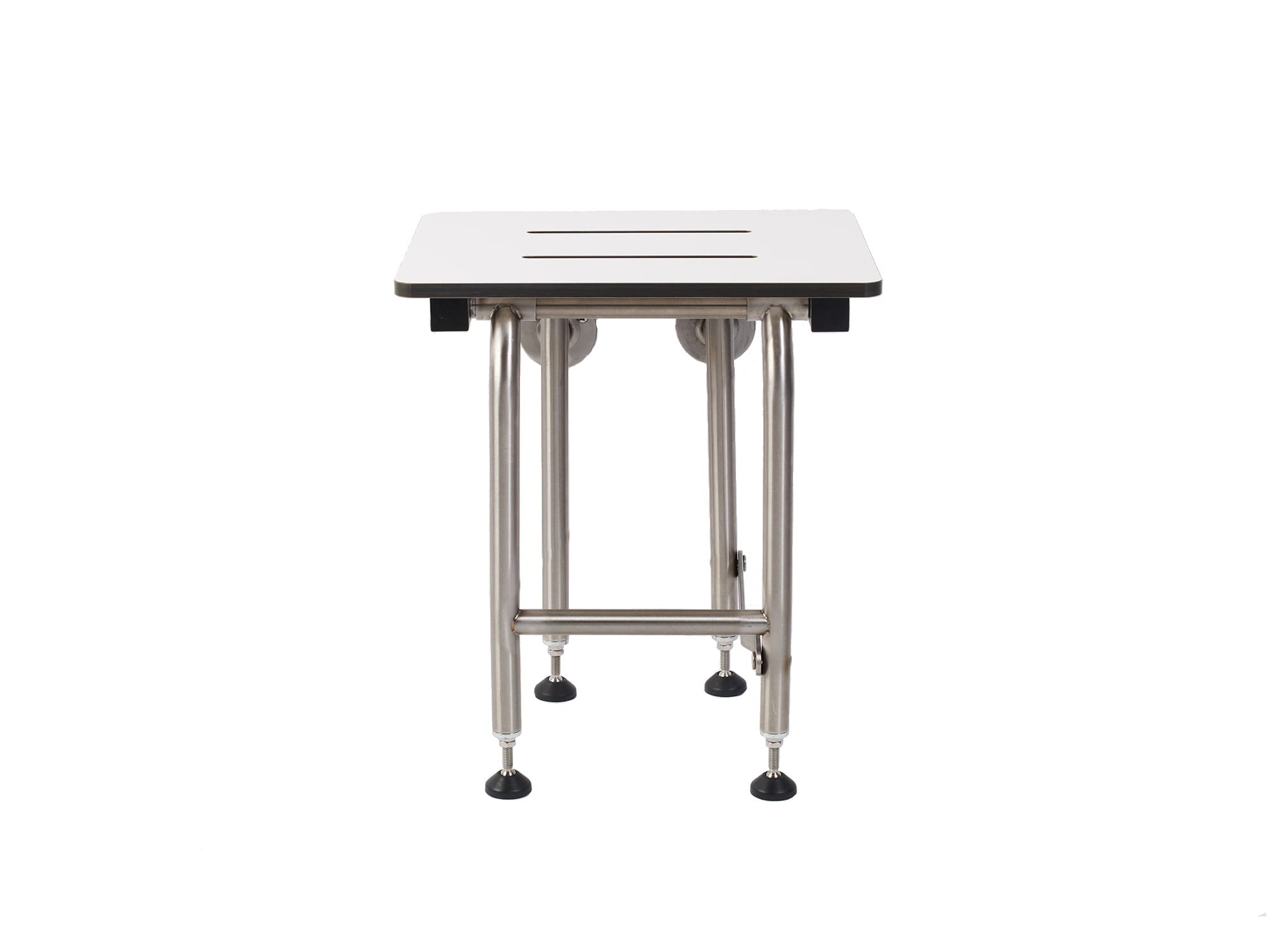 **Heavy Duty ADA Shower Chair with Legs - 400lbs Capacity, 304 Stainless Steel Frame - Folding Shower Seat for Elderly & Disabled (18”x16”) - Wall Mounted or Freestanding - Ideal for Bathroom Safety & Accessibility**    *(Use Case: Perfect for seniors, disabled individuals, or post-surgery recovery, providing secure seating in showers, bathtubs, or wet rooms.)*