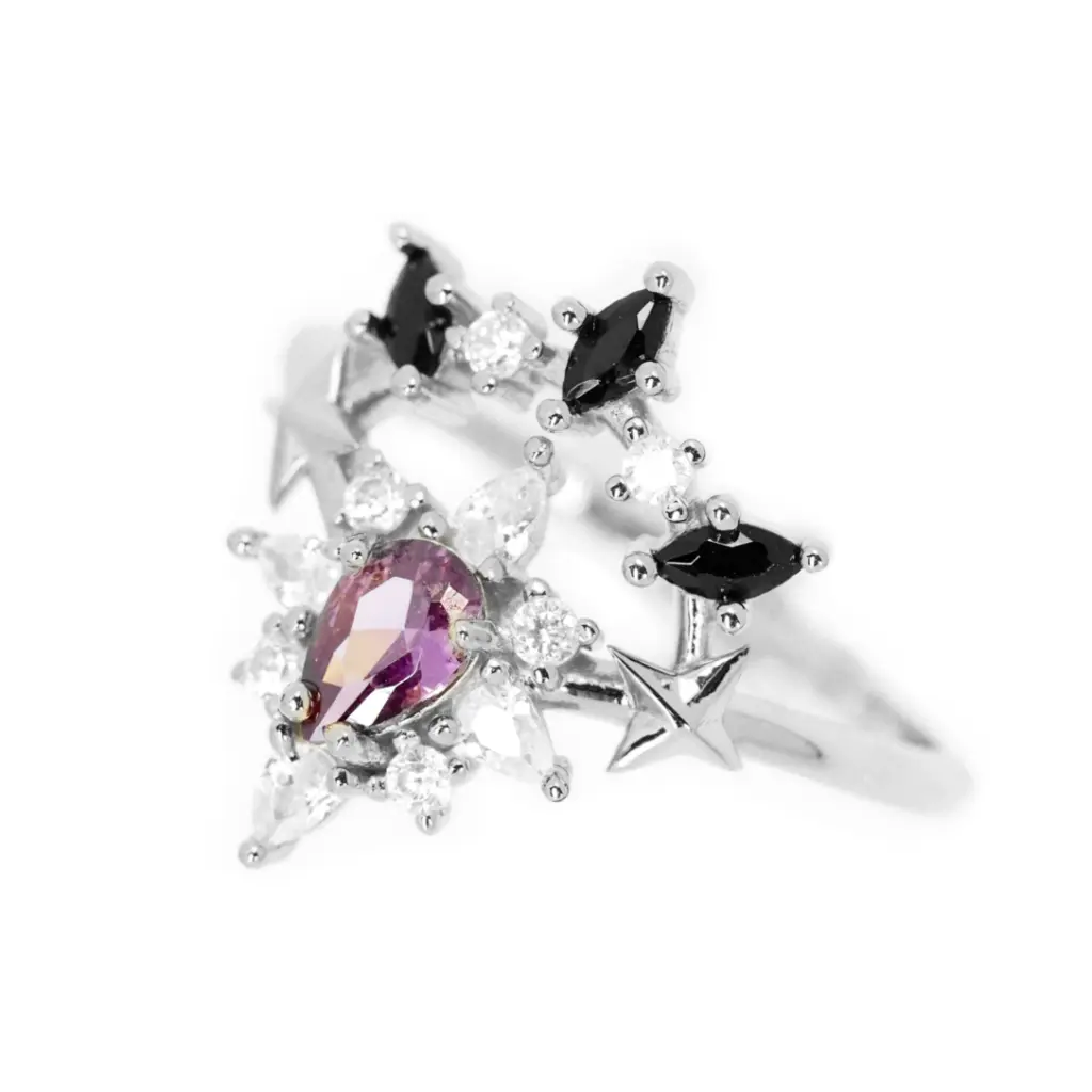 Dark Mage Ring - Gothic Fantasy Jewelry for Men & Women - Perfect for Cosplay, Halloween, and Witchy Aesthetic Outfits