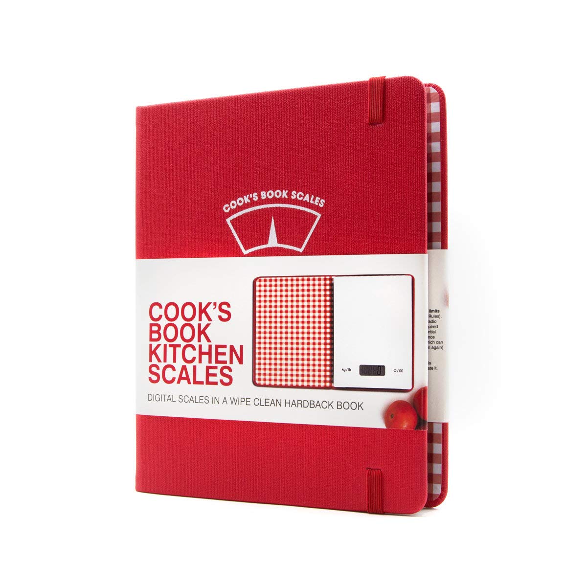 Suck UK Digital Food Scale Cookbook with Built-In Kitchen Scale | Recipe Book with Hidden Weight Scale | Baking & Cooking Accessories for Foodies | Perfect Baking Gift for Home Chefs | Ideal for Measuring Ingredients, Portion Control & Healthy Eating