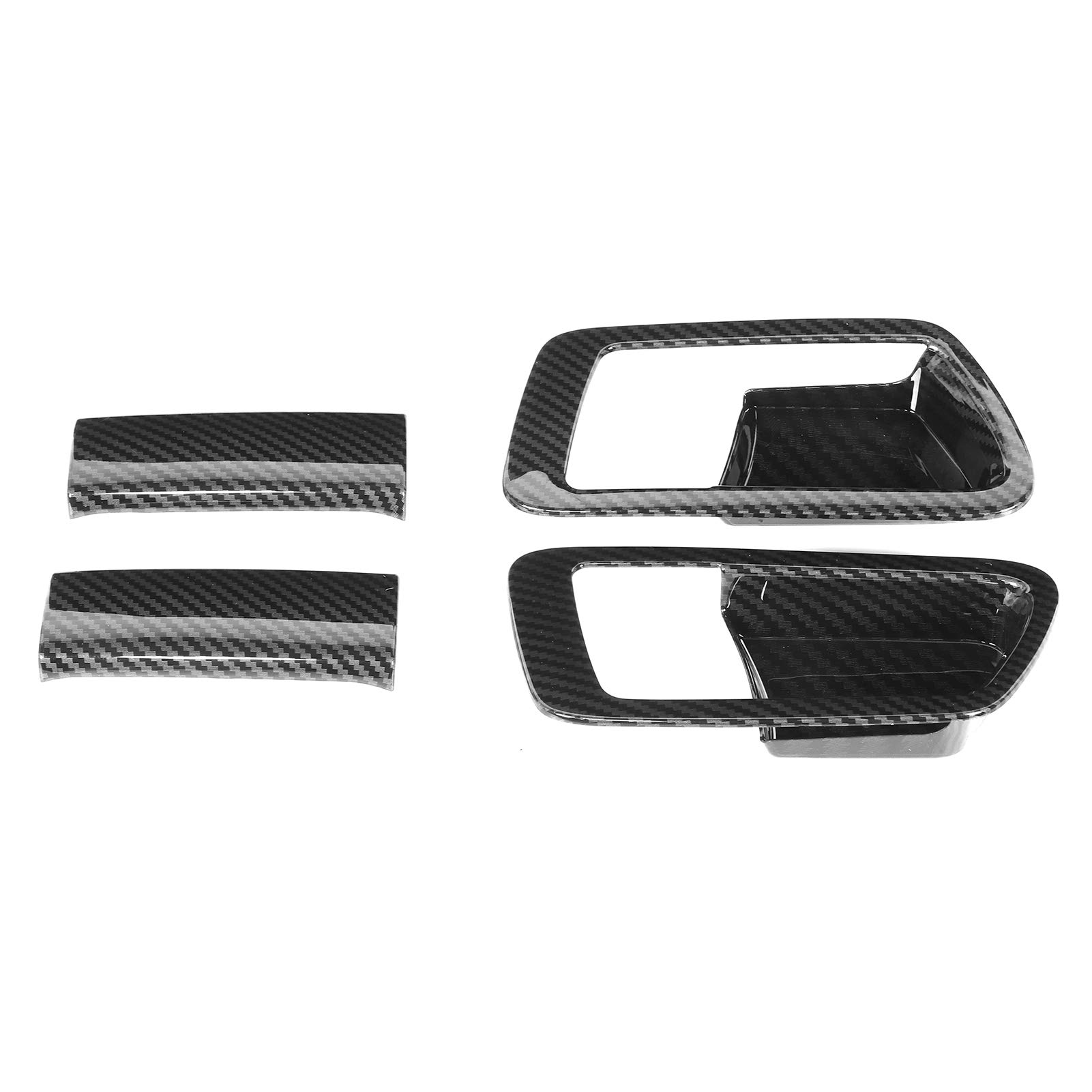 Carbon Fiber Style Inner Door Handle Trim Bowl Pull Panel Cover for Toyota Sienna 2015-2020 - Upgrade Interior Door Handle & Enhance Car Aesthetics for Daily Driving & Road Trips