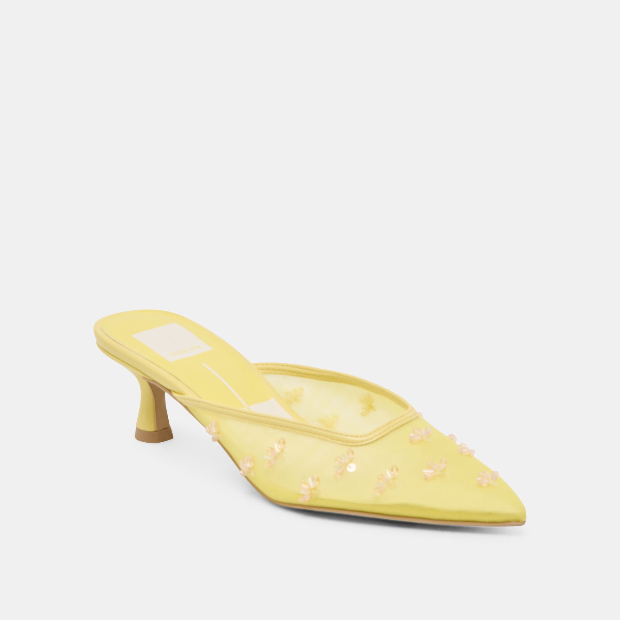 CLARA Women's Wide Heel Sandals - Comfortable Mesh Lemon Yellow Summer Shoes for Walking, Beach, and Outdoor Activities