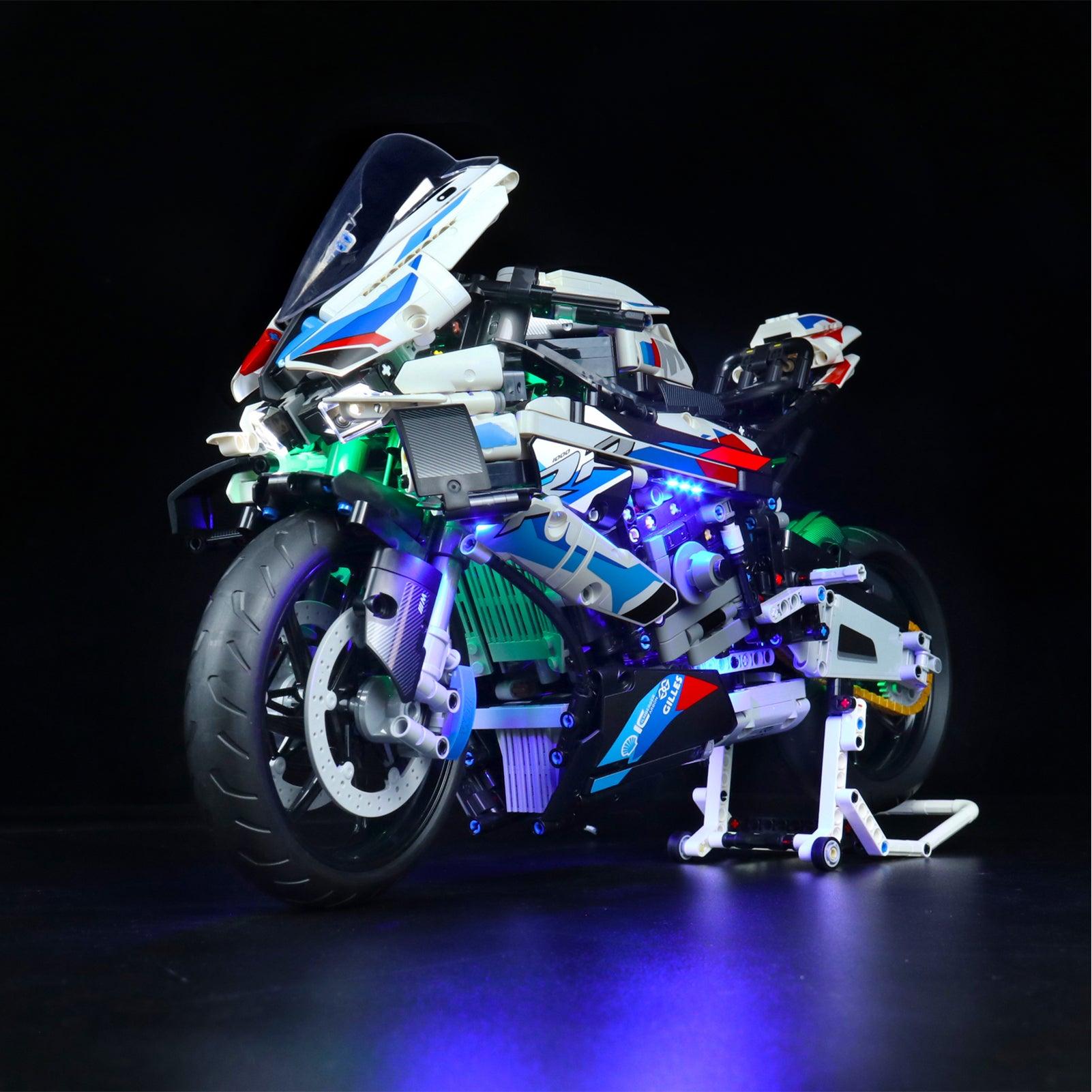LEGO Technic BMW M 1000 RR 42130 Light Kit - Compatible with Motorcycle Building Set - Enhance Your Model with Realistic LED Lights for Night Display & Collection Showcase