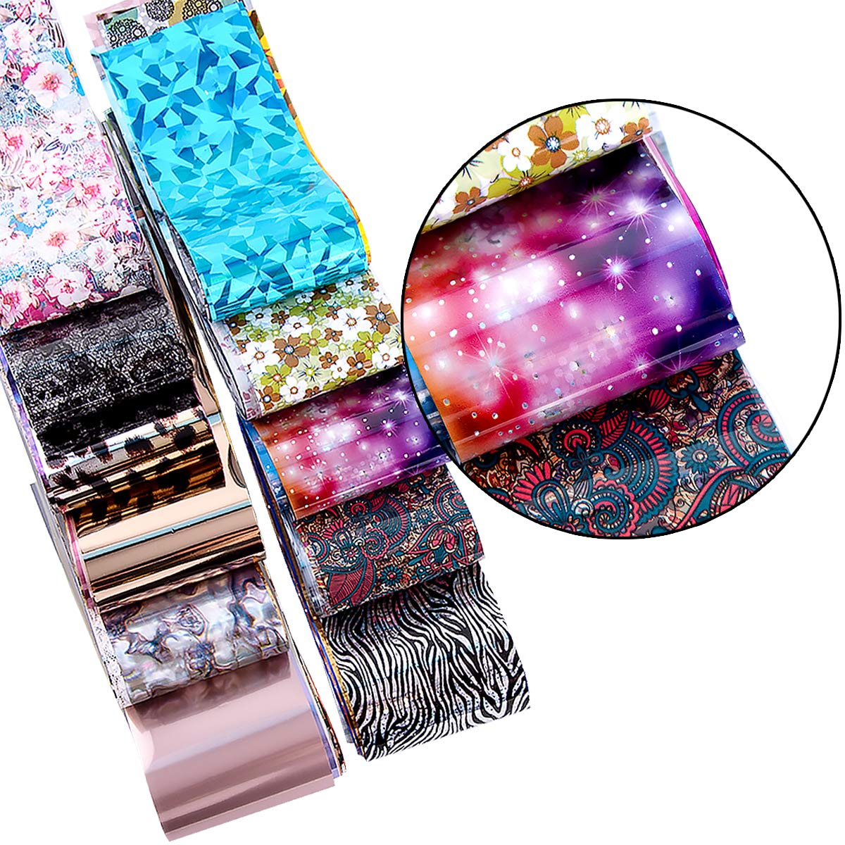Duufin 200 Sheets Nail Transfer Stickers - DIY Nail Art Decals for Manicure & Pedicure | Perfect for Home Salon, Party Nails & Gift Giving
