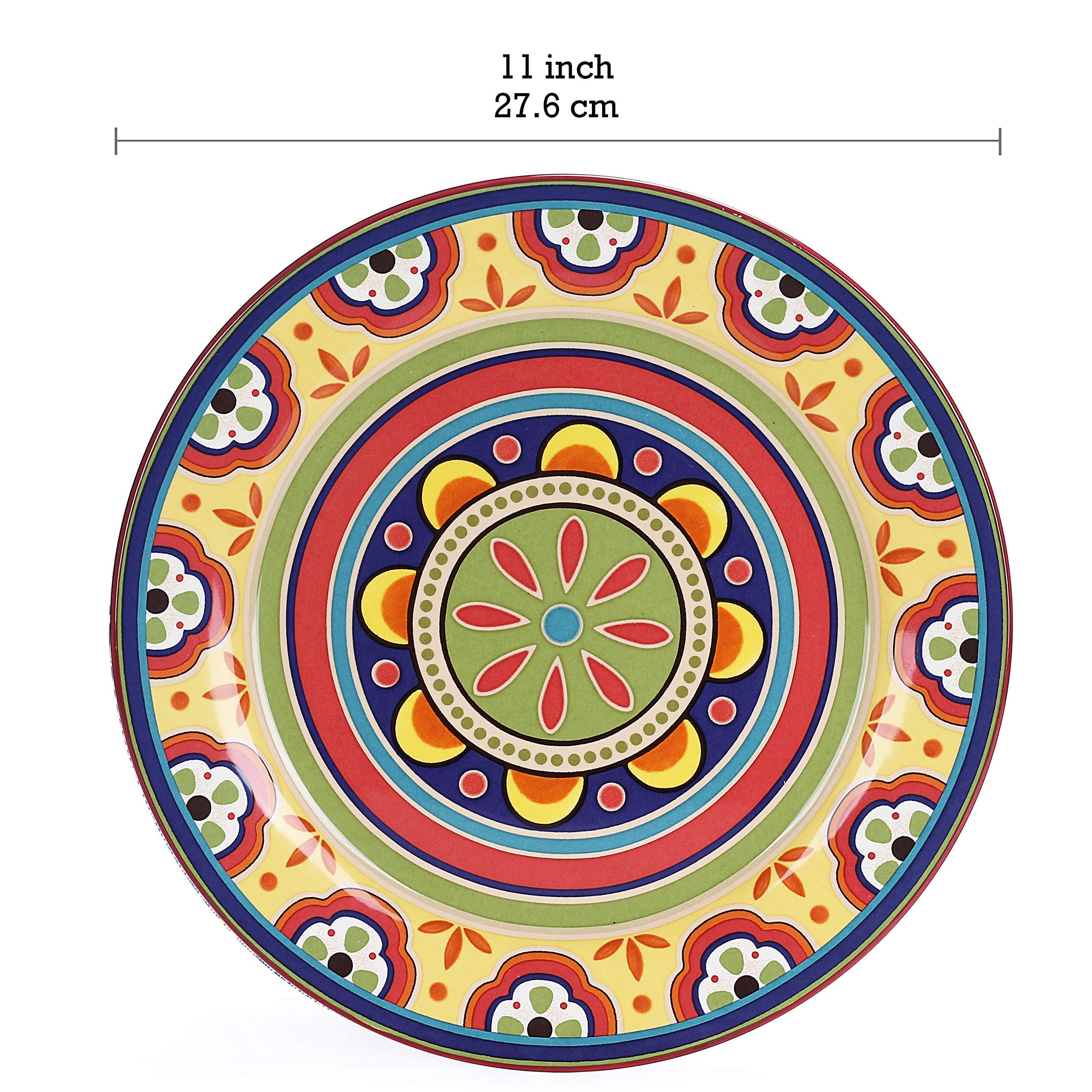 Bico Tunisian Ceramic 16-Piece Dinnerware Set for 4 - Includes 11