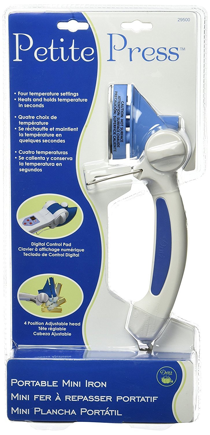 Dritz Petite Press Portable Mini Iron 3 Pack - Compact Travel Steamer for Clothes, Quick Wrinkle Remover for Home & Office Use | Perfect for Travel, Business Trips & Emergency Outfit Fixes
