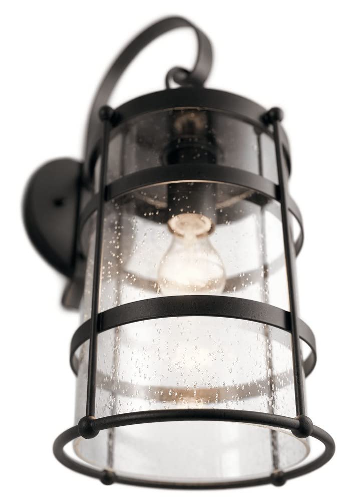 Kichler Lighting 49962AVI Outdoor Wall Mount Sconce - Anvil Iron Finish - Weatherproof Exterior Light Fixture for Patio, Garden & Porch Lighting