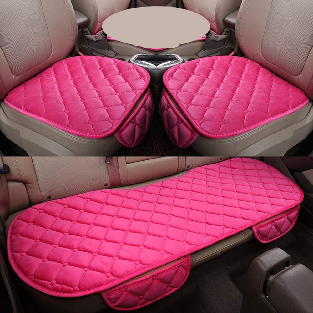 HCMAX Soft Car Seat Cover Cushion Pad Mat Protector for Sedan Hatchback SUV - 2+1 Front & Rear Seat Covers | Universal Fit | Comfort & Protection for Long Drives, Road Trips & Daily Commute