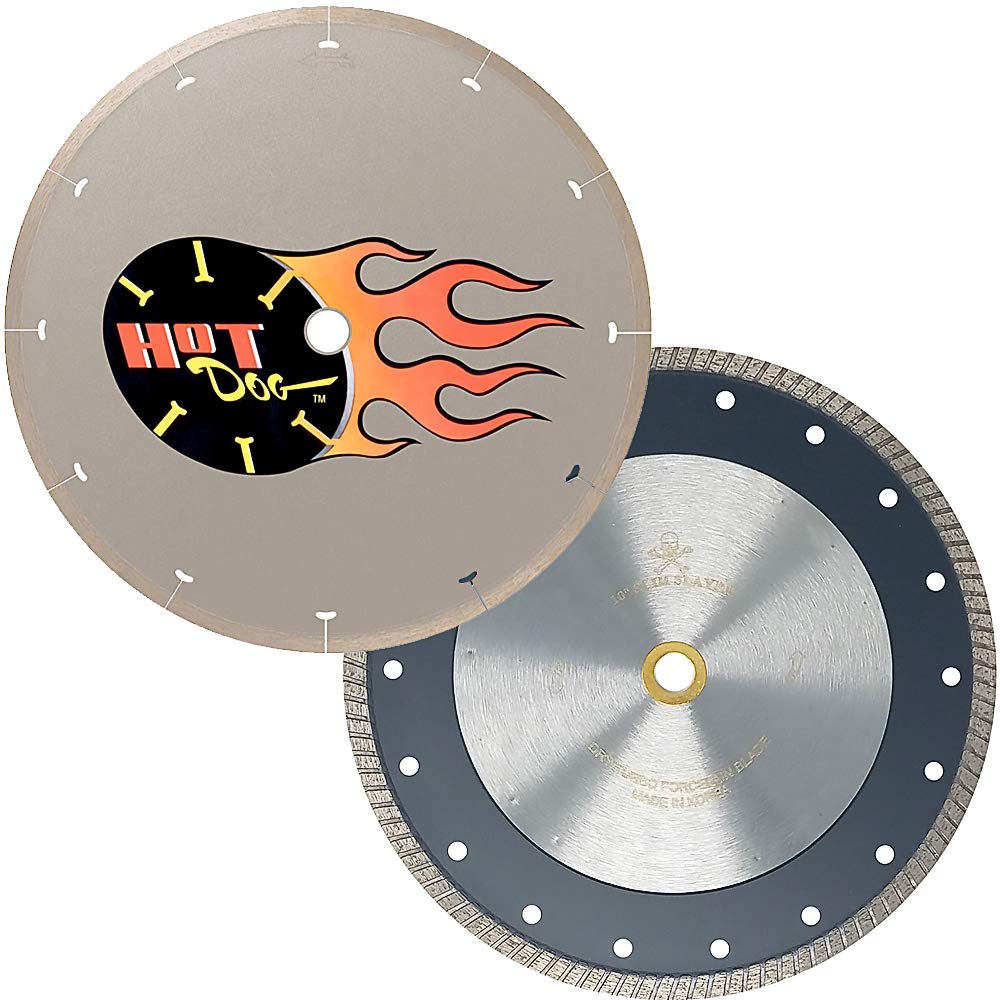 MK-225 Hot Dog Tile Blade 10 Inch - SlimSlayer Dry Turbo Porcelain Blade 10 Inch Bundle (2 Blades) - Perfect for Porcelain Tile Cutting, Dry Cutting, and DIY Home Renovation Projects
