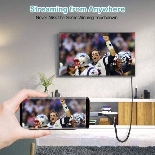 Samsung Galaxy A10e USB Type-C to HDMI Cable - 6ft SmartDisplay Cable for 4K Video & Charging - Jet Black - Compatible with TV, Monitor, Laptop, Gaming & Home Theater Setup