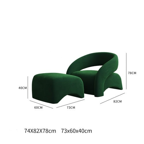 Luxury Velvet Sofa Chair - Plush Comfort for Living Room, Bedroom & Office - Modern Home Decor Accent Piece