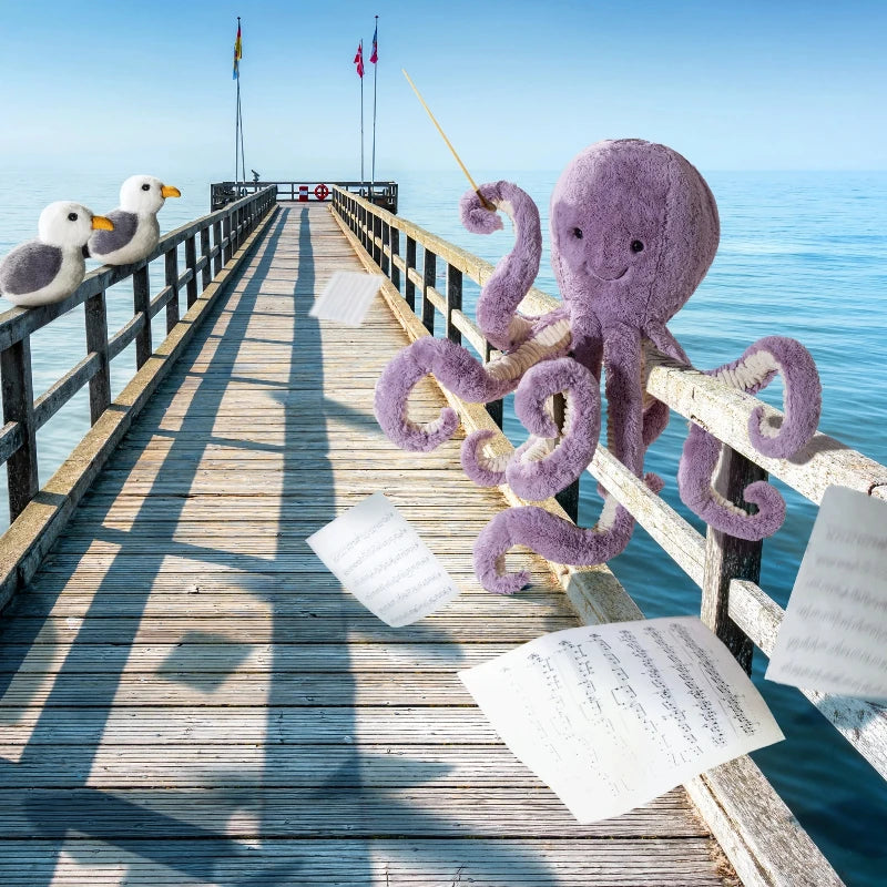 Large Maya Octopus Plush Toy - Soft & Cuddly Stuffed Animal for Kids, Perfect for Bedtime, Nursery Decor & Gift Giving