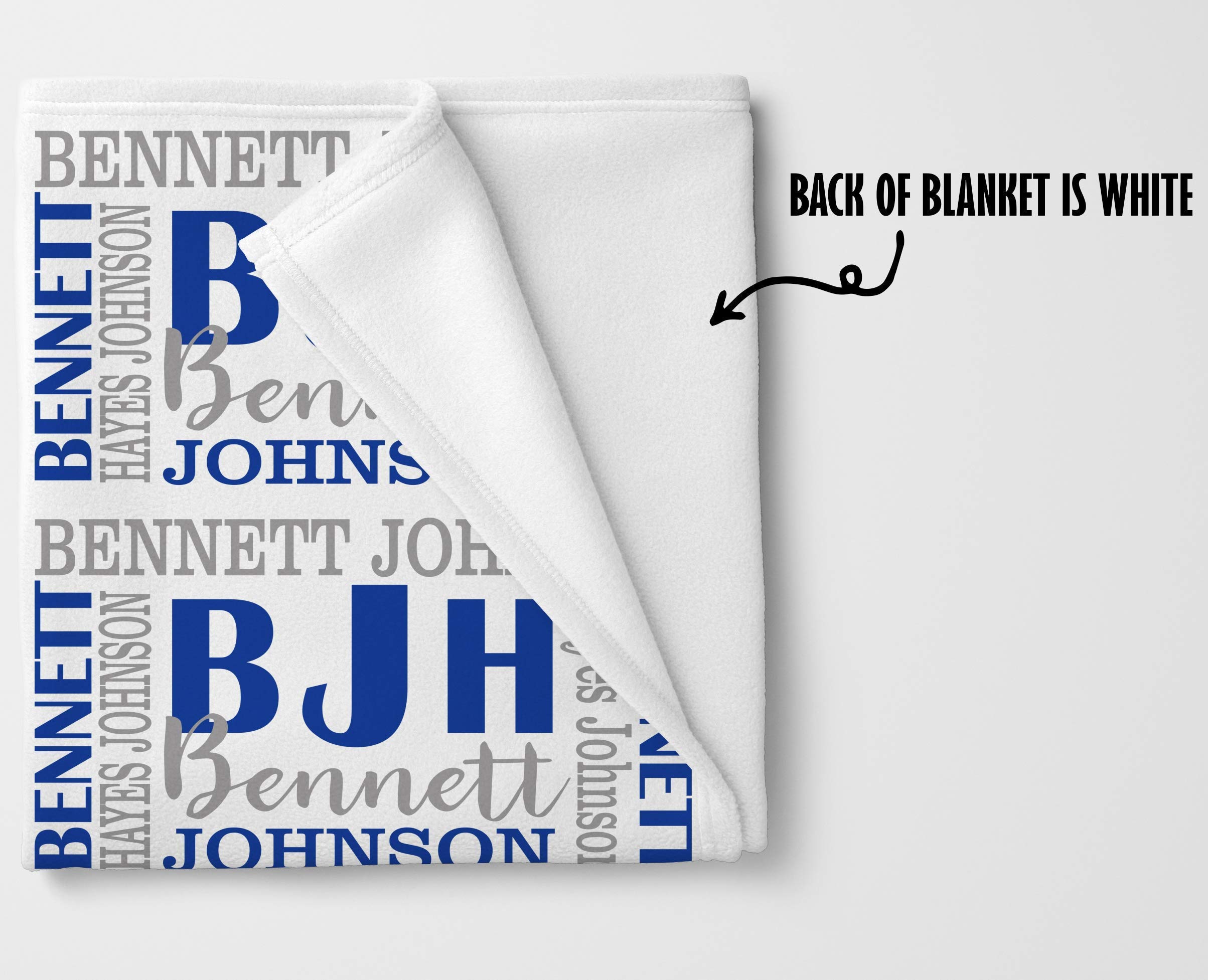 Personalized Baby Blanket with Monogram - Custom Embroidered Baby Gift for Newborns, Christening, Baptism & Nursery Decor