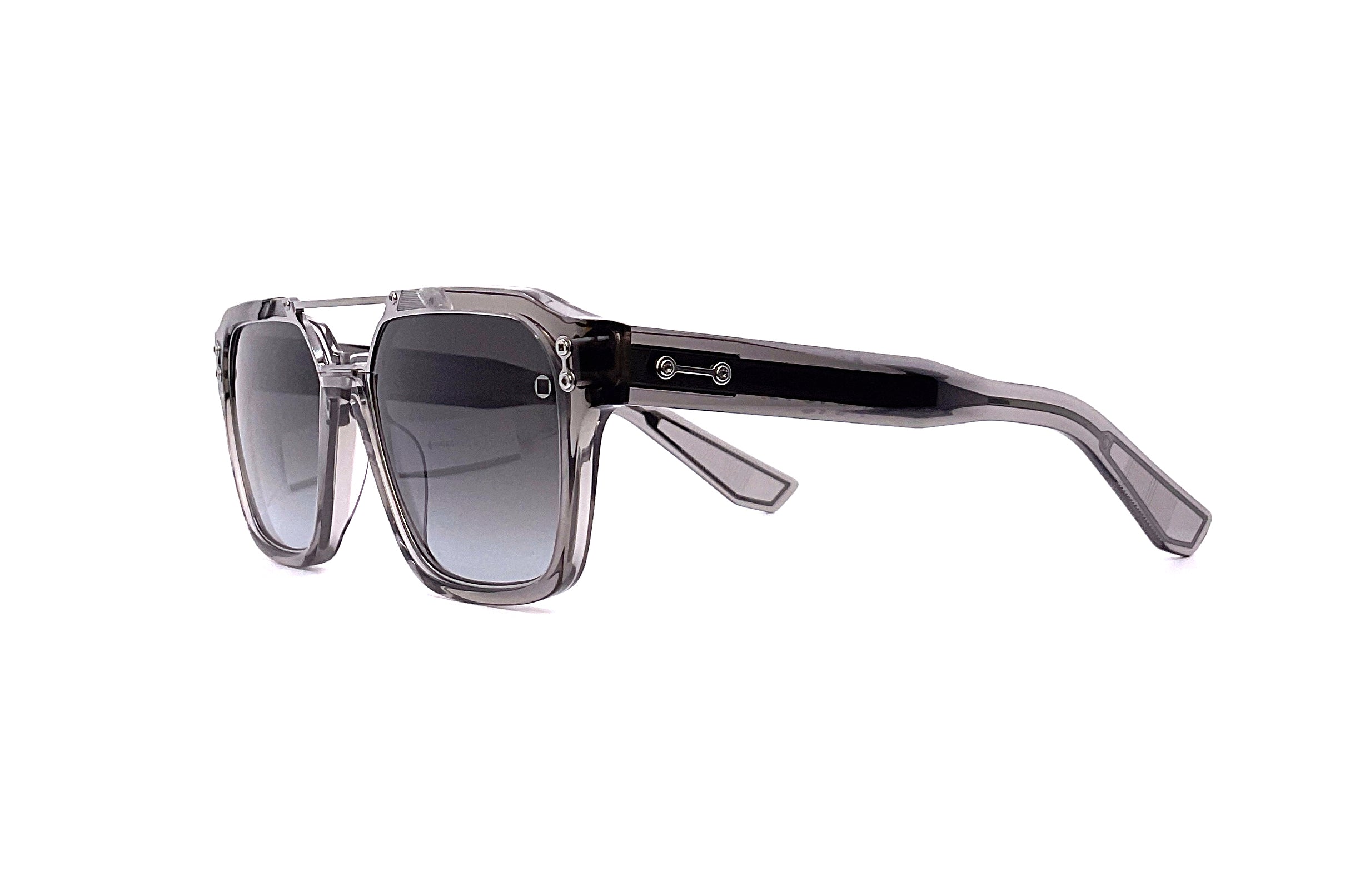 Akoni Discovery Sunglasses - Dark Grey Crystal Lenses & Black Palladium Frame - UV Protection for Outdoor Sports and Driving