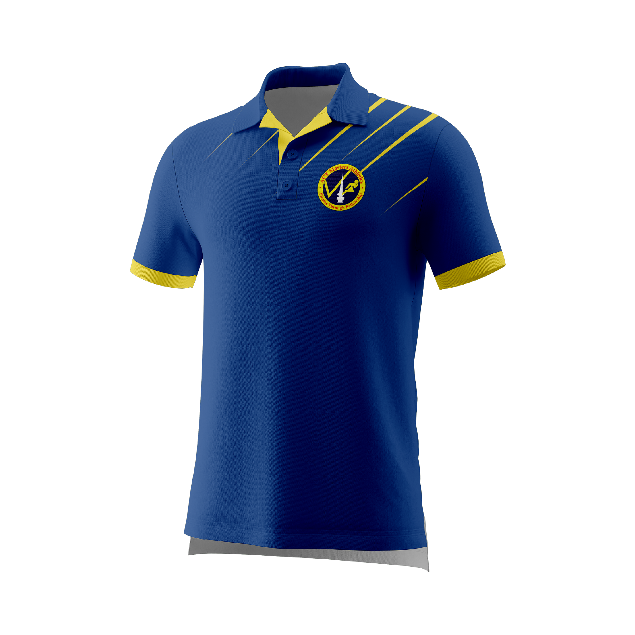 ACT Masters Athletics Men's Performance Polo Shirt - Moisture Wicking & Breathable for Running, Golf & Casual Wear