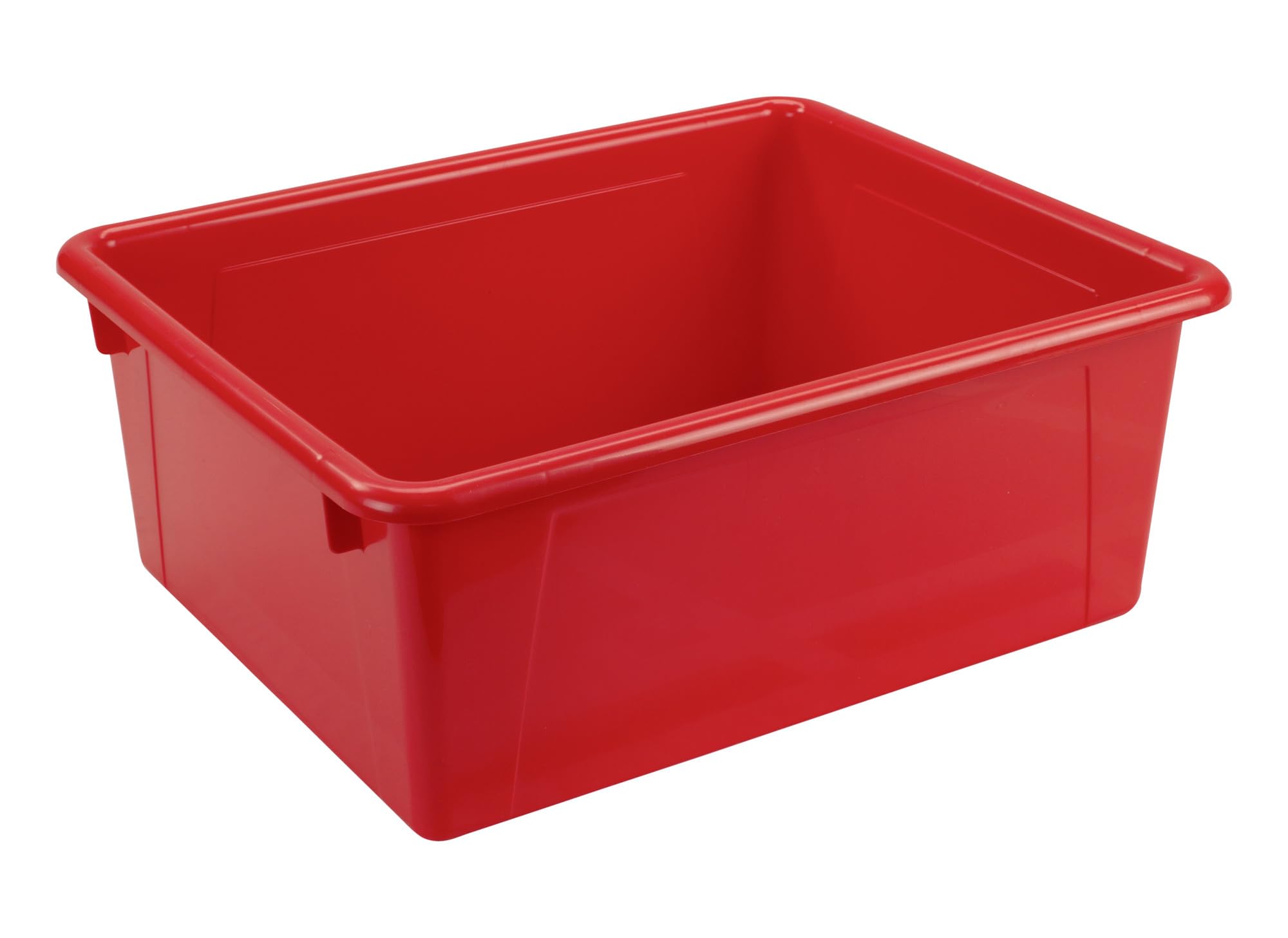 School Smart Durable Plastic Storage Tray - Letter Size Organizer for Classroom Supplies, Home Office & Craft Room | Red Multi-Purpose Desktop Organizer | Perfect for Teachers, Students & Office Organization