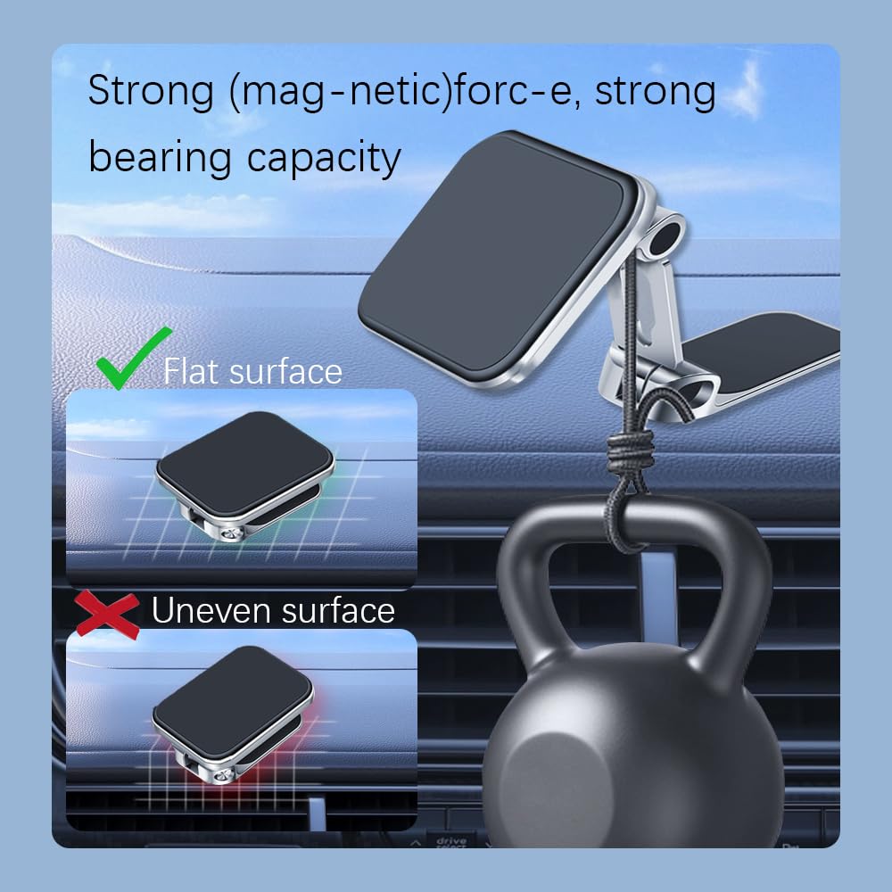 Mearo 360° Adjustable Magnetic Car Phone Mount, Universal Dashboard Phone Holder Stand for iPhone, Samsung & Smartphones, Perfect for Safe Driving & Hands-Free Navigation