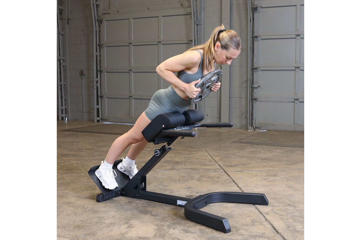 Body Solid 45 Degree Ab/Back Hyperextension Bench - Home Gym Equipment for Core Strength Training & Lower Back Workouts - Perfect for Home Fitness & Strength Training Routines